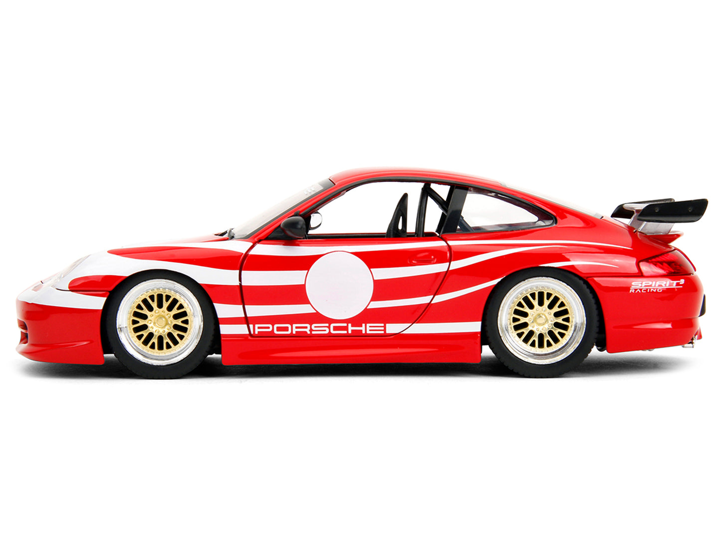 Porsche 911 GT3 (996) Red with White Graphics "Hyper-Spec" Series 1/24 Diecast Model Car by Jada <h2>Porsche Jada</h2> <p>High-quality perfect for collectors and enthusiasts. Features detailed interio