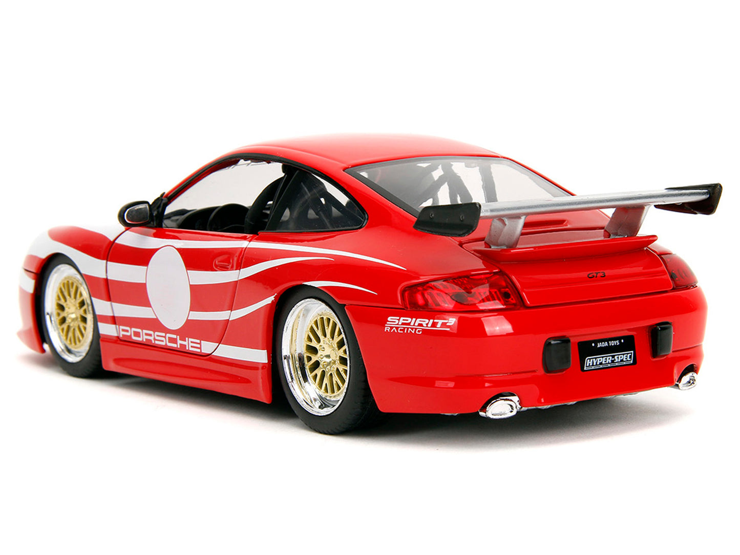 Porsche 911 GT3 (996) Red with White Graphics "Hyper-Spec" Series 1/24 Diecast Model Car by Jada <h2>Porsche Jada</h2> <p>High-quality perfect for collectors and enthusiasts. Features detailed interio