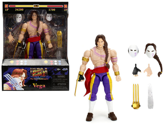 Vega 6" Moveable Figure with Alternate Head and Limbs "Ultra Street Fighter II: The Final Challengers" (2017) Video Game Model by Jada <h2>Vega Jada</h2> <p>High-quality diecast car perfect for collec