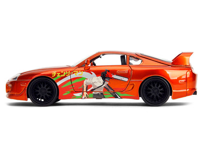 1995 Toyota Supra Orange Metallic with Graphics and Chainsaw Man Diecast Figure "Chainsaw Man" (2022) TV Series "Anime Hollywood Rides" 1/24 Model by Jada <h2>1995 Jada</h2> <p>High-quality car perfec