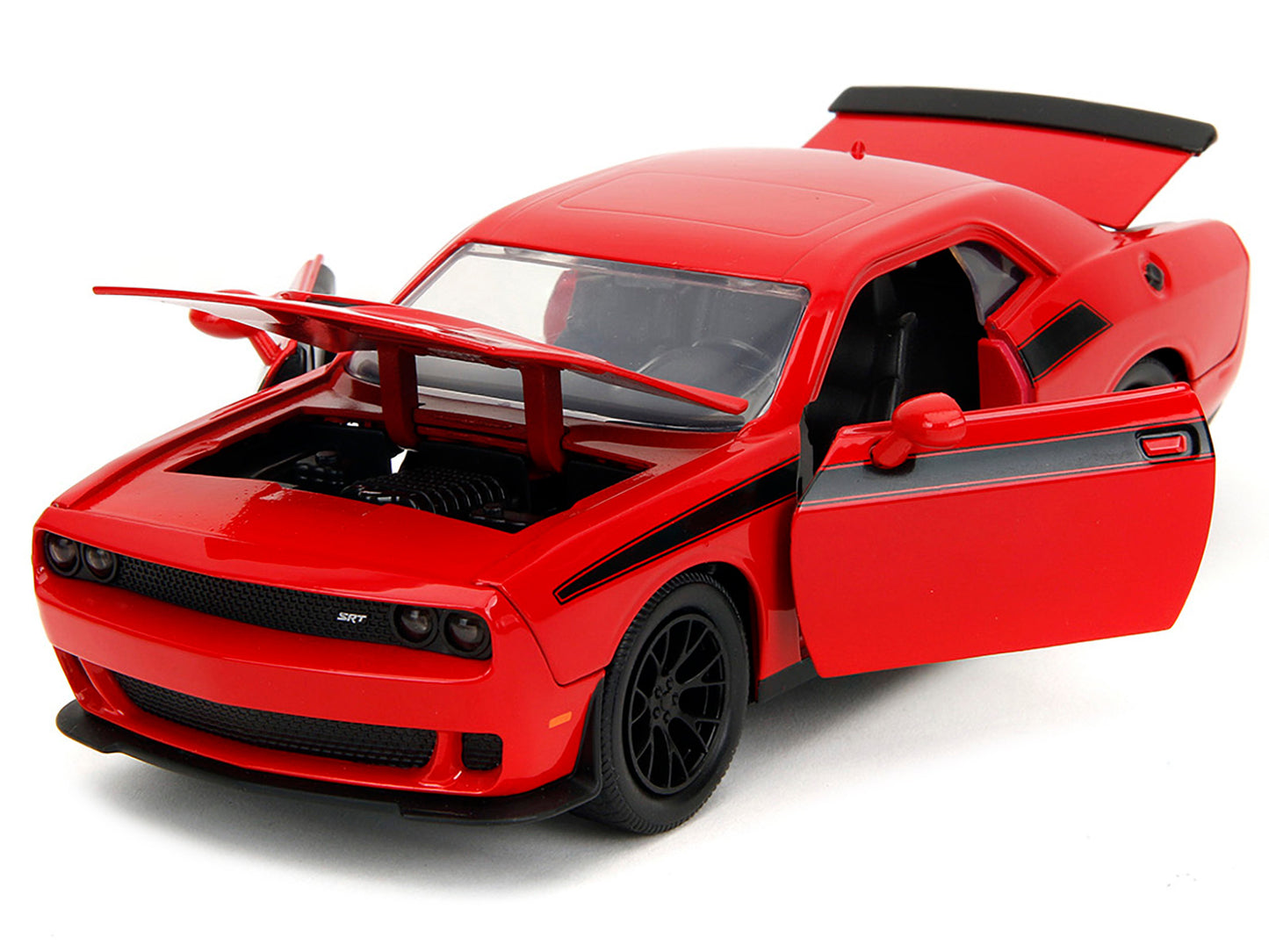 2015 Dodge Challenger Red with Black Stripes and Glenn Diecast Figure "The Walking Dead" (2010-2022) TV Series "Hollywood Rides" 1/24 Model Car by Jada <h2>2015 Jada</h2> <p>High-quality perfect for c