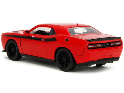 2015 Dodge Challenger Red with Black Stripes and Glenn Diecast Figure "The Walking Dead" (2010-2022) TV Series "Hollywood Rides" 1/24 Model Car by Jada <h2>2015 Jada</h2> <p>High-quality perfect for c