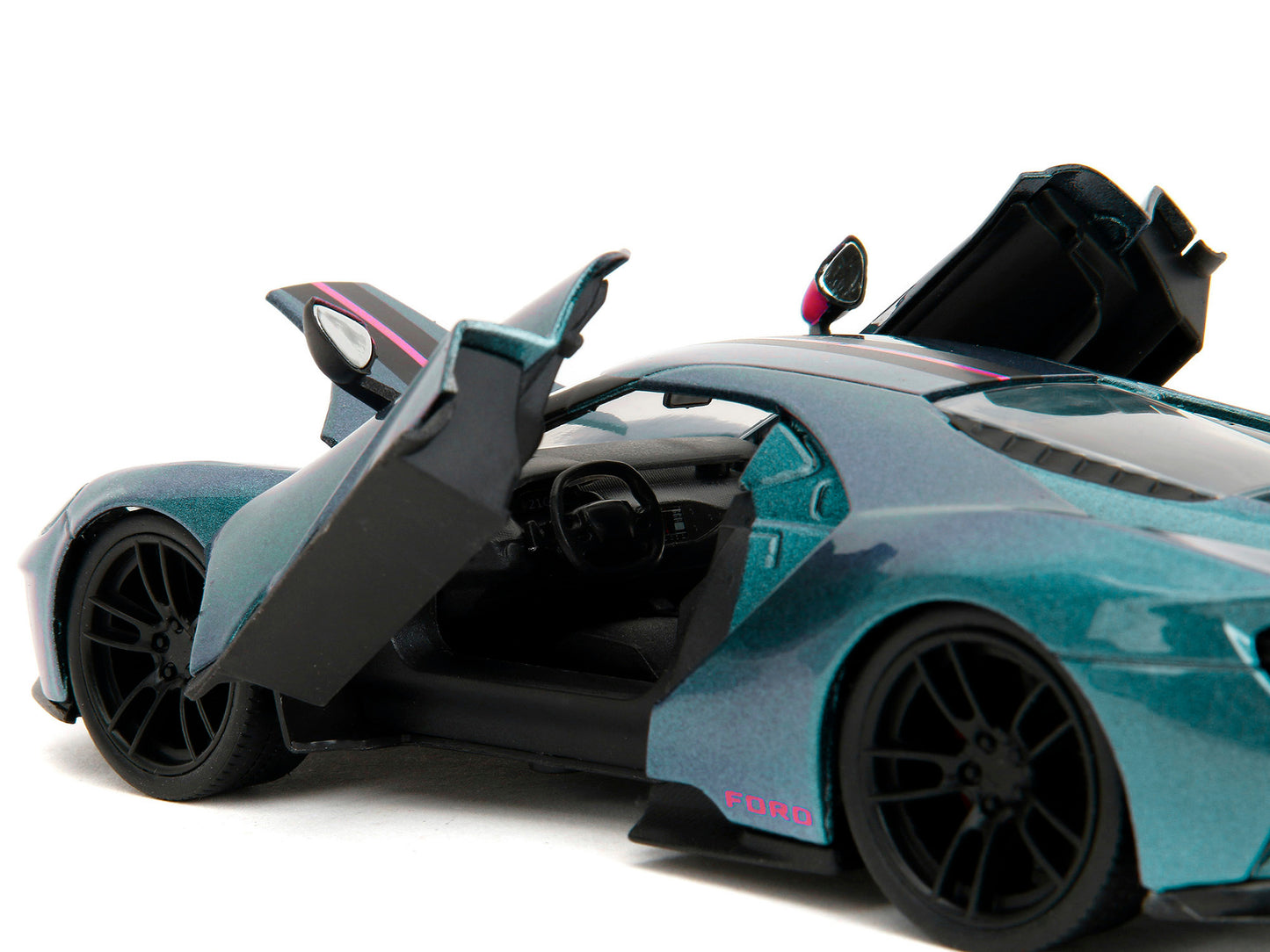 2017 Ford GT Blue Metallic with Pink and Black Stripes "Pink Slips" Series 1/24 Diecast Model Car by Jada <h2>2017 Jada</h2> <p>High-quality perfect for collectors enthusiasts. Features detailed inter