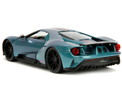 2017 Ford GT Blue Metallic with Pink and Black Stripes "Pink Slips" Series 1/24 Diecast Model Car by Jada <h2>2017 Jada</h2> <p>High-quality perfect for collectors enthusiasts. Features detailed inter