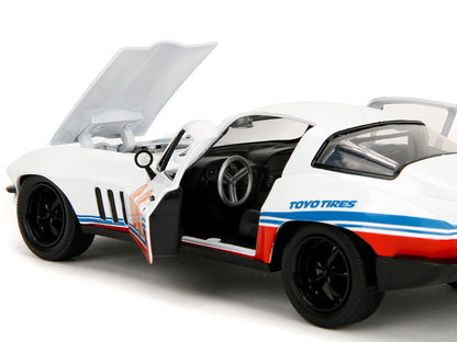 1966 Chevrolet Corvette #66 "Racing Spirit" White with Graphics "Bigtime Muscle" Series 1/24 Diecast Model Car by Jada <h2>1966 Jada</h2> <p>High-quality perfect for collectors and enthusiasts. Featur