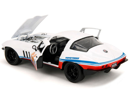 1966 Chevrolet Corvette #66 "Racing Spirit" White with Graphics "Bigtime Muscle" Series 1/24 Diecast Model Car by Jada <h2>1966 Jada</h2> <p>High-quality perfect for collectors and enthusiasts. Featur