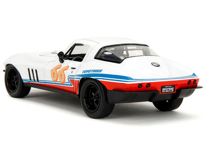 1966 Chevrolet Corvette #66 "Racing Spirit" White with Graphics "Bigtime Muscle" Series 1/24 Diecast Model Car by Jada <h2>1966 Jada</h2> <p>High-quality perfect for collectors and enthusiasts. Featur