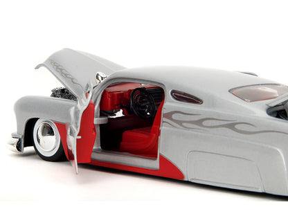 1951 Mercury Silver Metallic and Red with Flame Graphics Interior "Bigtime Muscle" Series 1/24 Diecast Model Car by Jada <h2>1951 Jada</h2> <p>High-quality perfect for collectors enthusiasts. Features