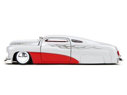 1951 Mercury Silver Metallic and Red with Flame Graphics Interior "Bigtime Muscle" Series 1/24 Diecast Model Car by Jada <h2>1951 Jada</h2> <p>High-quality perfect for collectors enthusiasts. Features