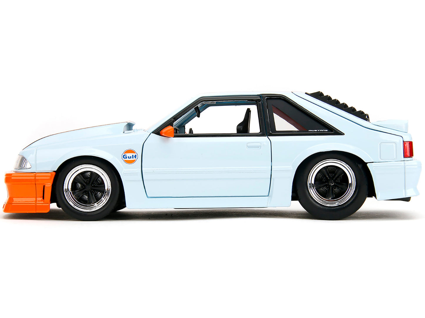 1989 Ford Mustang GT "Gulf Oil" Light Blue with Orange Stripe "Bigtime Muscle" Series 1/24 Diecast Model Car by Jada <h2>1989 Jada</h2> <p>High-quality perfect for collectors and enthusiasts. Features