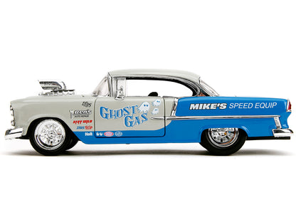 1955 Chevrolet Bel Air "Ghost Gas - Mike's Speed Equip" Light Gray and Blue "Bigtime Muscle" Series 1/24 Diecast Model Car by Jada <h2>1955 Jada</h2> <p>High-quality perfect for collectors enthusiasts