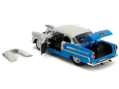 1955 Chevrolet Bel Air "Ghost Gas - Mike's Speed Equip" Light Gray and Blue "Bigtime Muscle" Series 1/24 Diecast Model Car by Jada <h2>1955 Jada</h2> <p>High-quality perfect for collectors enthusiasts