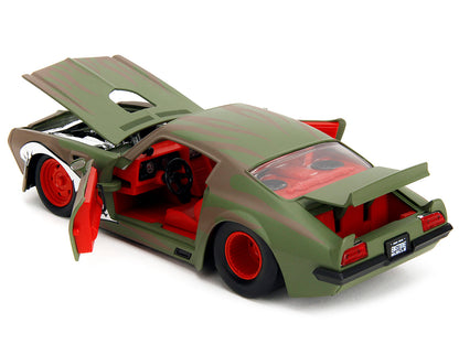 1972 Pontiac Firebird #9 Green Camouflage Flames with Graphics and Red Interior "Bigtime Muscle" Series 1/24 Diecast Model Car by Jada <h2>1972 Jada</h2> <p>High-quality perfect for collectors enthusi