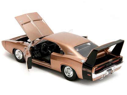 1969 Dodge Charger Daytona Bronze Metallic with Black Tail Stripe "Bigtime Muscle" Series 1/24 Diecast Model Car by Jada <h2>1969 Jada</h2> <p>High-quality perfect for collectors and enthusiasts. Feat