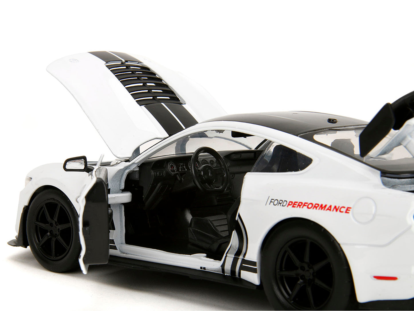 2020 Ford Mustang Shelby GT500 #65 White with Black Top and Stripes "Ford Performance" "Bigtime Muscle" Series 1/24 Diecast Model Car by Jada <h2>2020 Jada</h2> <p>High-quality perfect for collectors
