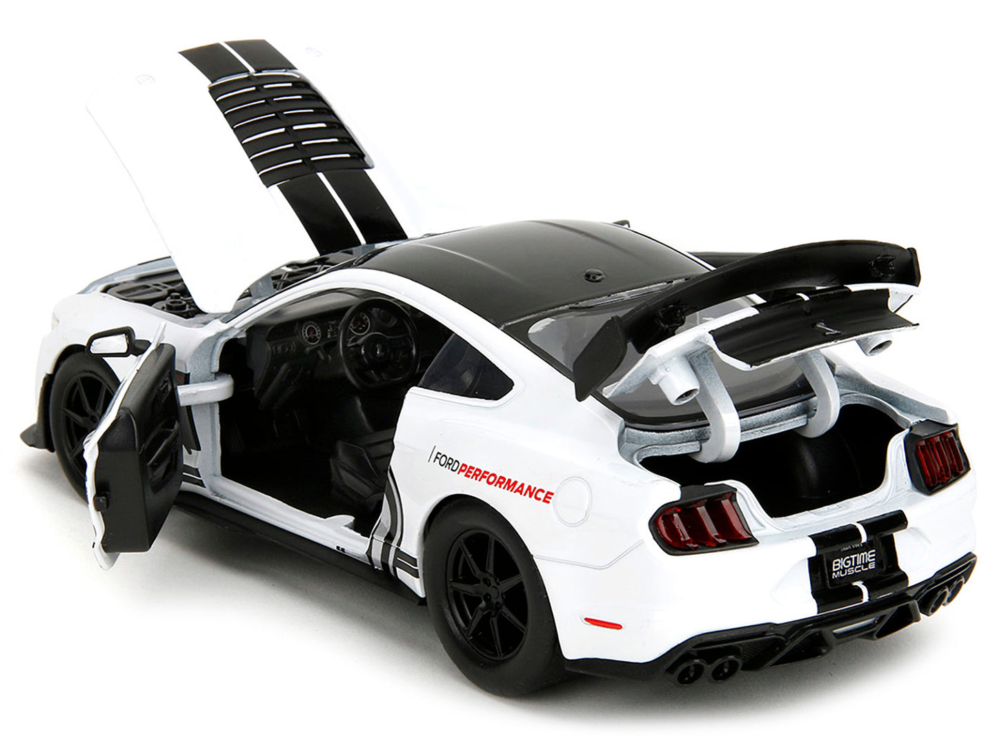 2020 Ford Mustang Shelby GT500 #65 White with Black Top and Stripes "Ford Performance" "Bigtime Muscle" Series 1/24 Diecast Model Car by Jada <h2>2020 Jada</h2> <p>High-quality perfect for collectors