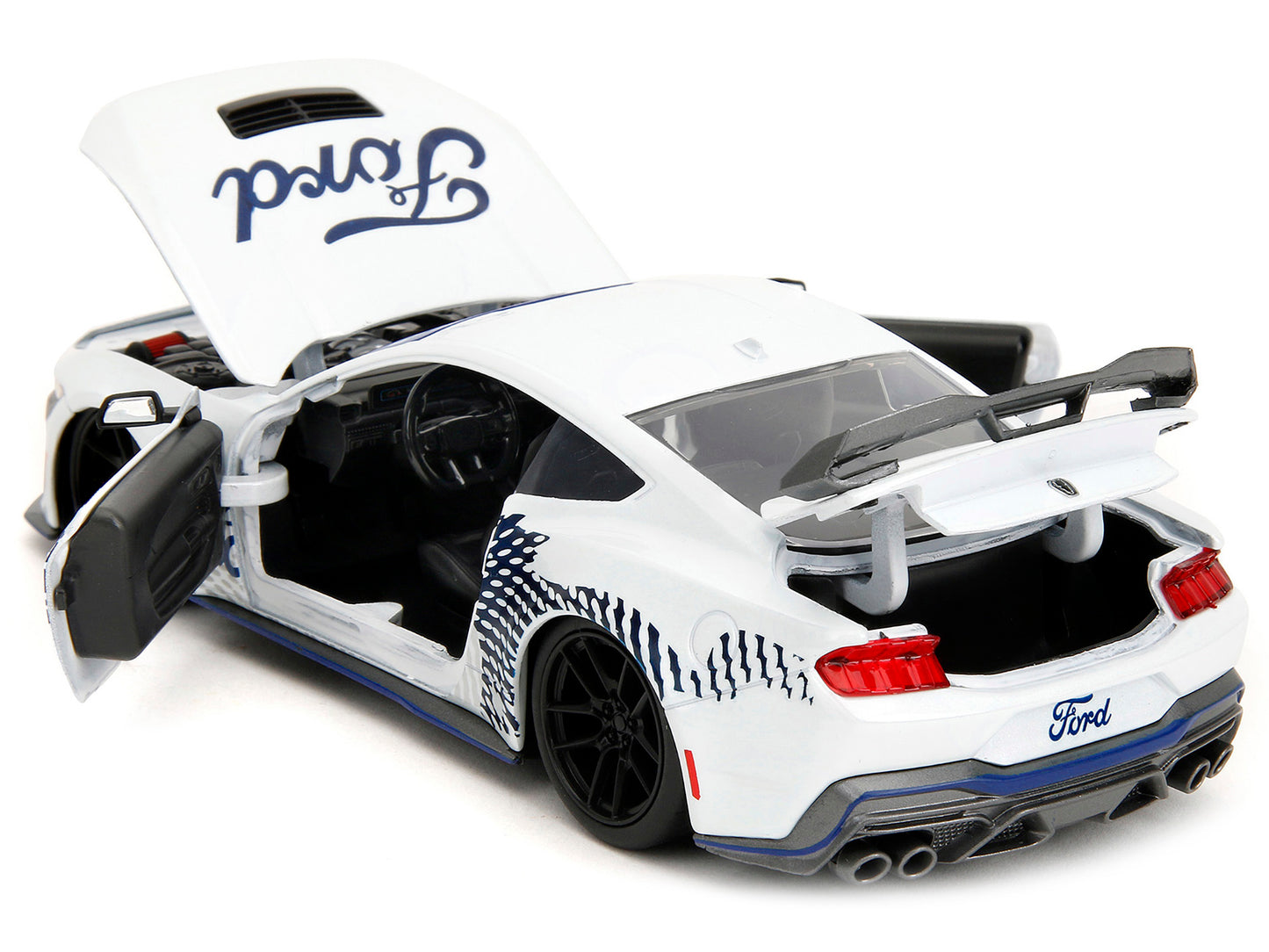 2024 Ford Mustang Dark Horse White with "Mustang Graphics" "Bigtime Muscle" Series 1/24 Diecast Model Car by Jada <h2>2024 Jada</h2> <p>High-quality perfect for collectors and enthusiasts. Features de