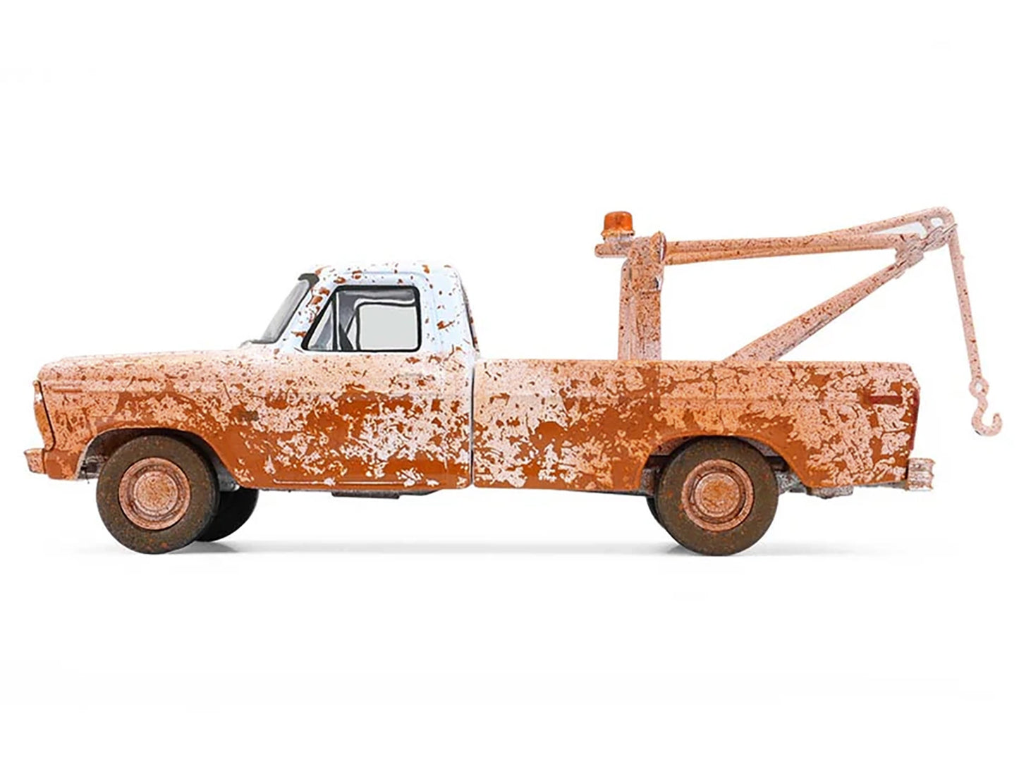 GreenLight 1973 Ford F-100 Tow Truck White (Weathered) "Blue Collar Collection" Series 14 1/64 Diecast Model Car by <h2>1973 Greenlight</h2> <p>High-quality perfect for collectors and enthusiasts. Fea