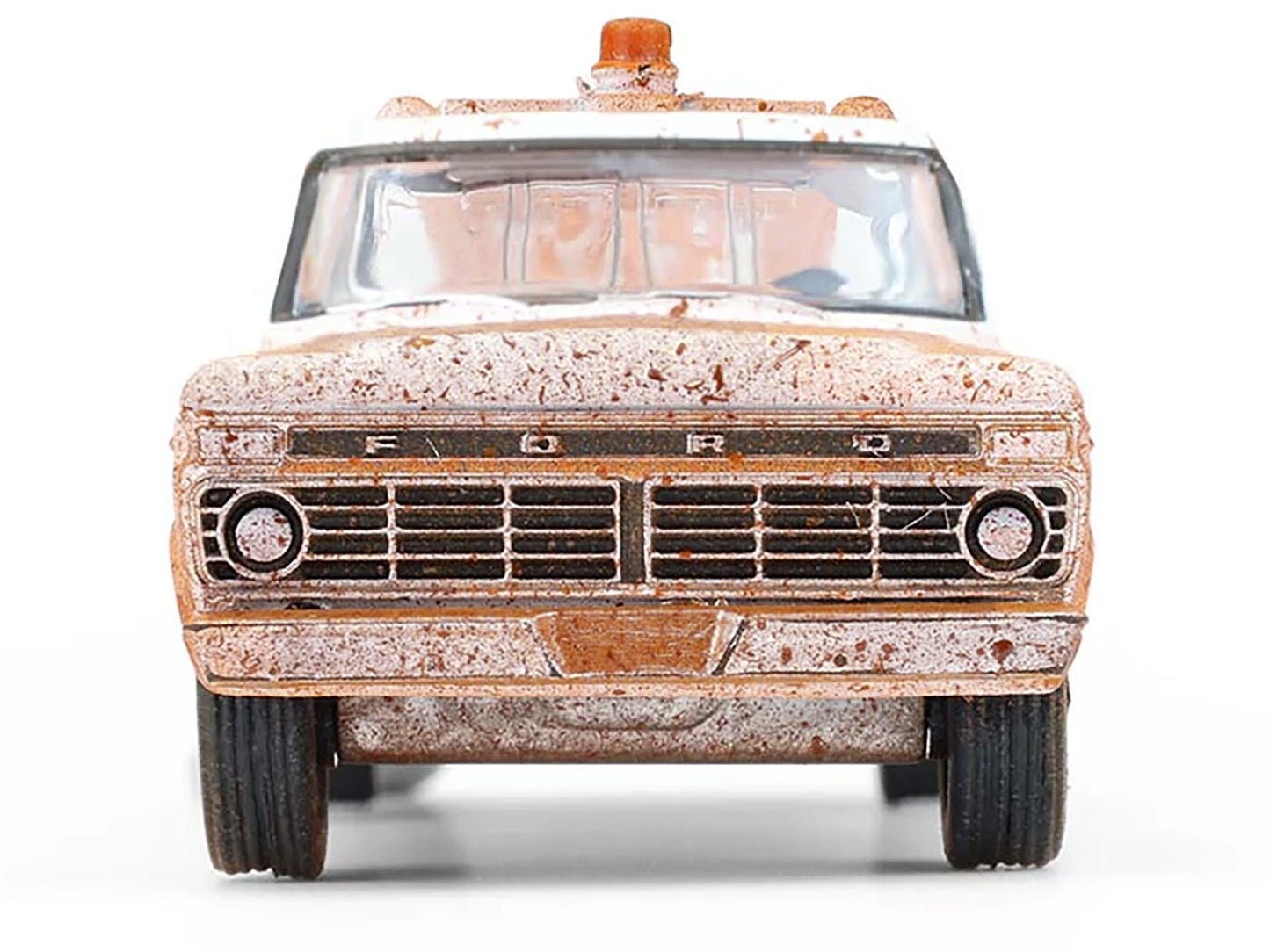 GreenLight 1973 Ford F-100 Tow Truck White (Weathered) "Blue Collar Collection" Series 14 1/64 Diecast Model Car by <h2>1973 Greenlight</h2> <p>High-quality perfect for collectors and enthusiasts. Fea