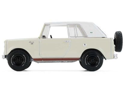 GreenLight 1967 International Scout 800 Sportop Cream with Brown Stripes and White Top "All Terrain" Series 17 1/64 Diecast Model Car by <h2>1967 Greenlight</h2> <p>High-quality perfect for collectors