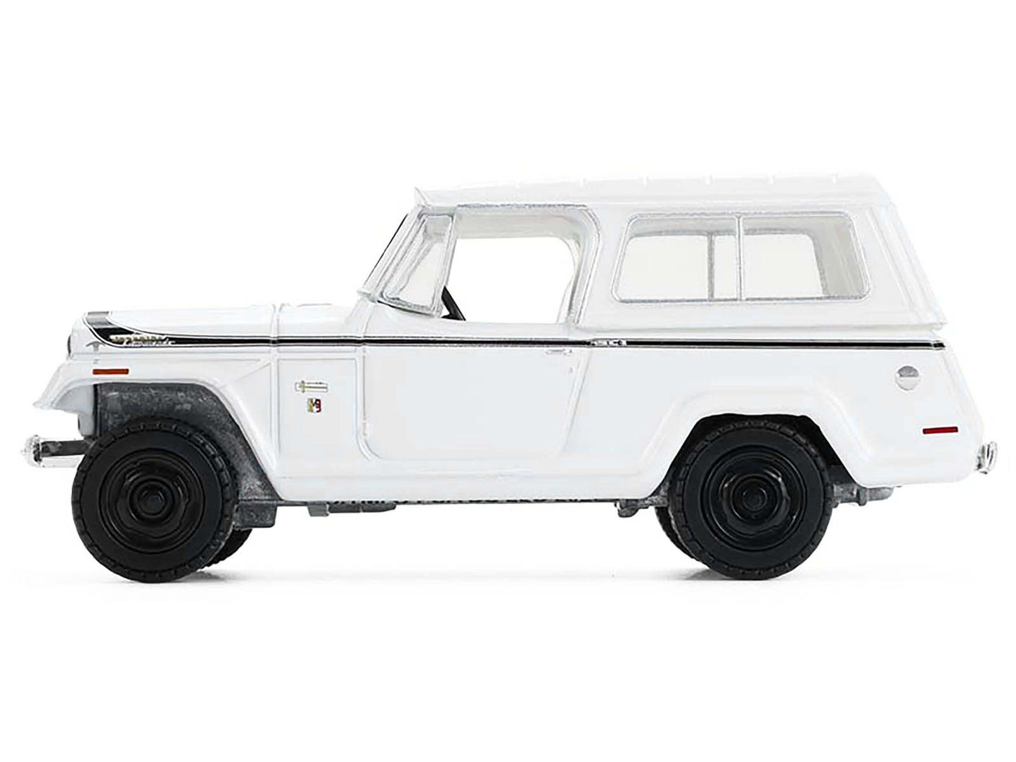 GreenLight 1971 Jeep Jeepster Commando White with Black Stripes "All Terrain" Series 17 1/64 Diecast Model Car by <h2>1971 Greenlight</h2> <p>High-quality perfect for collectors and enthusiasts. Featu