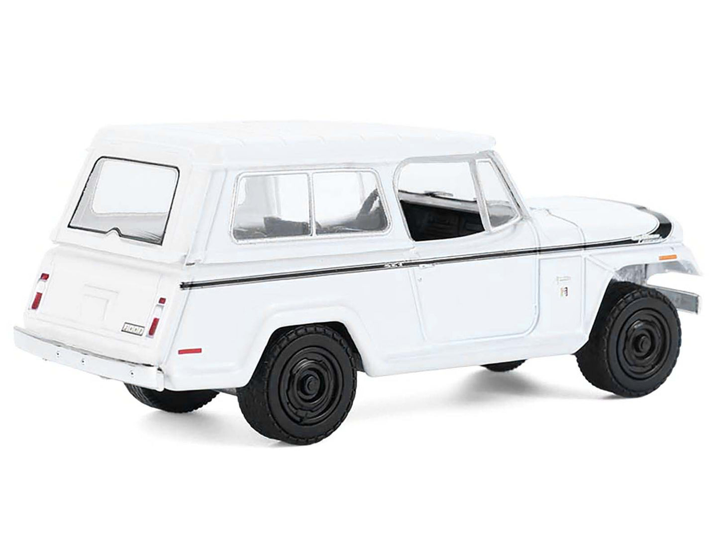 GreenLight 1971 Jeep Jeepster Commando White with Black Stripes "All Terrain" Series 17 1/64 Diecast Model Car by <h2>1971 Greenlight</h2> <p>High-quality perfect for collectors and enthusiasts. Featu