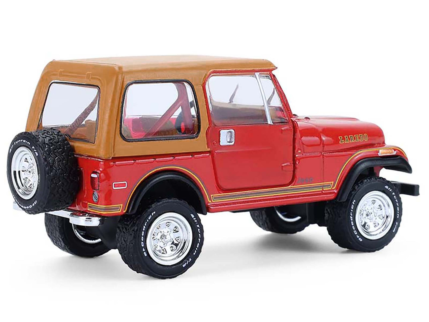 GreenLight 1980 Jeep CJ-7 Laredo Red with Tan Top "All Terrain" Series 17 1/64 Diecast Model Car by <h2>1980 Greenlight</h2> <p>High-quality perfect for collectors and enthusiasts. Features detailed i