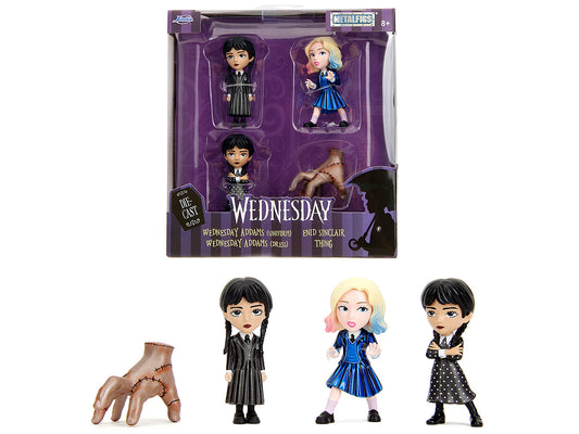 Set of 4 Diecast Figures "Wednesday" (2022-Current) TV Series "Metalfigs" Models by Jada <h2>Set Jada</h2> <p>High-quality model car perfect for collectors and enthusiasts. Features detailed interior