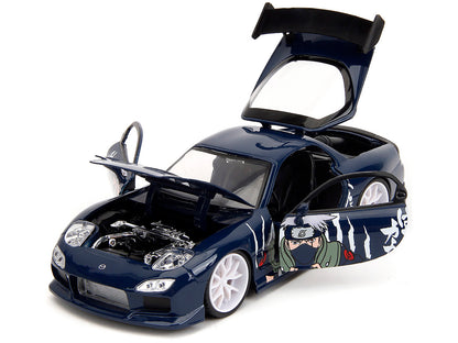 1993 Mazda RX-7 Dark Blue with Graphics and Kakashi Hatake Diecast Figure "Naruto Shippuden" (2009-2017) TV Series "Anime Hollywood Rides" 1/24 Model Car by Jada <h2>1993 Jada</h2> <p>High-quality per