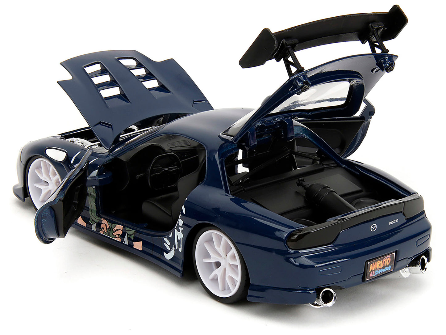 1993 Mazda RX-7 Dark Blue with Graphics and Kakashi Hatake Diecast Figure "Naruto Shippuden" (2009-2017) TV Series "Anime Hollywood Rides" 1/24 Model Car by Jada <h2>1993 Jada</h2> <p>High-quality per