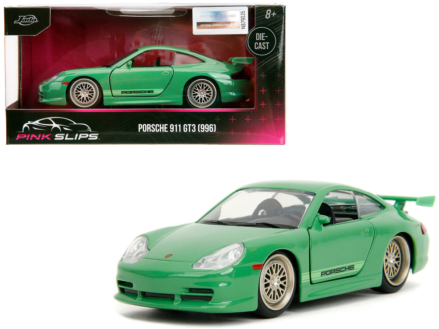 Porsche 911 GT3 (996) Green "Pink Slips" Series 1/32 Diecast Model Car by Jada <h2>Porsche Jada</h2> <p>High-quality perfect for collectors and enthusiasts. Features detailed interior exterior craftsm
