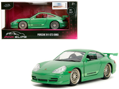 Porsche 911 GT3 (996) Green "Pink Slips" Series 1/32 Diecast Model Car by Jada <h2>Porsche Jada</h2> <p>High-quality perfect for collectors and enthusiasts. Features detailed interior exterior craftsm