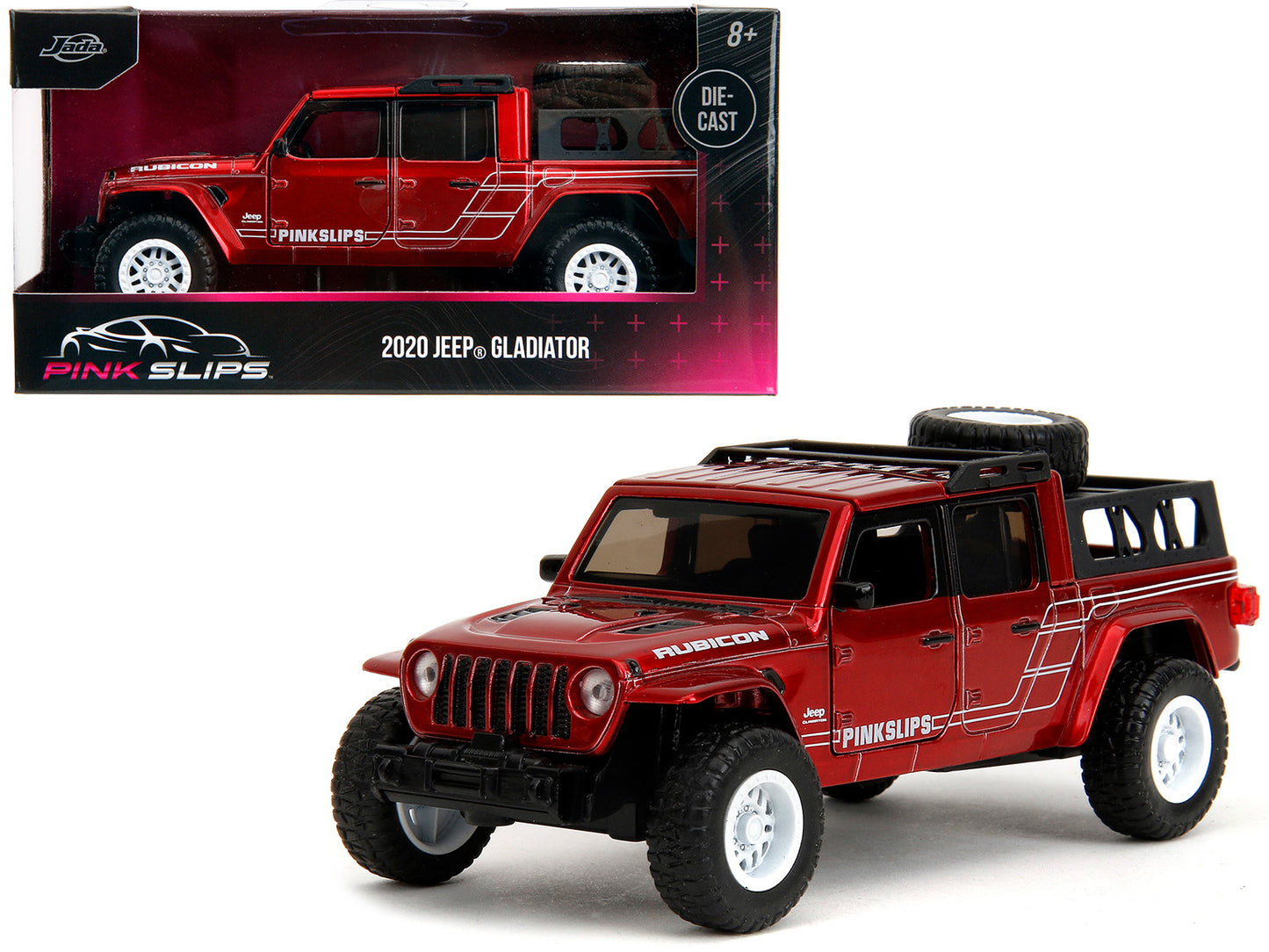 2020 Jeep Gladiator Pickup Truck Candy Red "Pink Slips" Series 1/32 Diecast Model Car by Jada <h2>2020 Jada</h2> <p>High-quality perfect for collectors and enthusiasts. Features detailed interior exte
