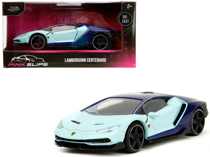 Lamborghini Centenario Light Blue and Purple "Pink Slips" Series 1/32 Diecast Model Car by Jada <h2>Lamborghini Jada</h2> <p>High-quality perfect for collectors enthusiasts. Features detailed interior