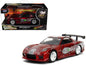 Dom's Mazda RX-7 Candy Red with Graphics "The Fast and the Furious" (2001) Movie "25 Years of Fast & Furious" Series 1/32 Diecast Model Car by Jada
