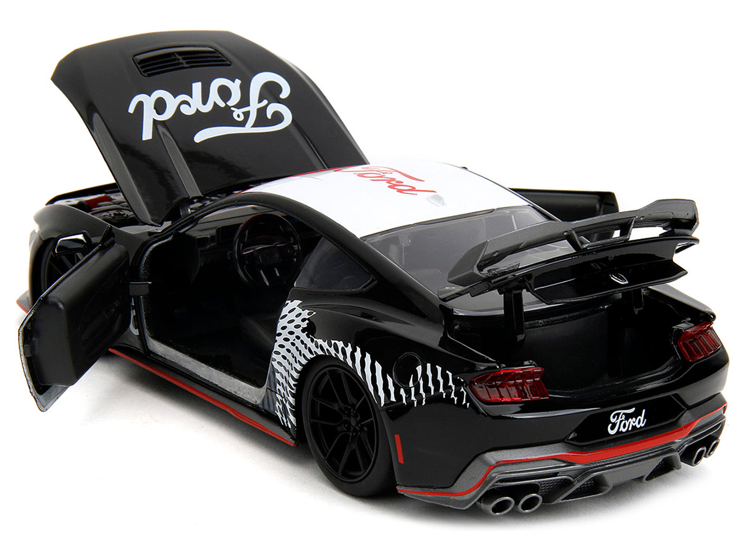 2024 Ford Mustang Dark Horse Black with White Top and "Mustang Graphics" "Bigtime Muscle" Series 1/24 Diecast Model Car by Jada <h2>2024 Jada</h2> <p>High-quality perfect for collectors enthusiasts. F