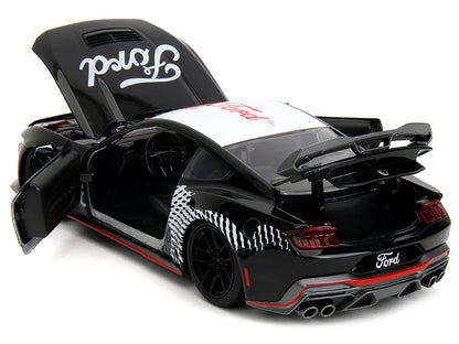 2024 Ford Mustang Dark Horse Black with White Top and "Mustang Graphics" "Bigtime Muscle" Series 1/24 Diecast Model Car by Jada <h2>2024 Jada</h2> <p>High-quality perfect for collectors enthusiasts. F