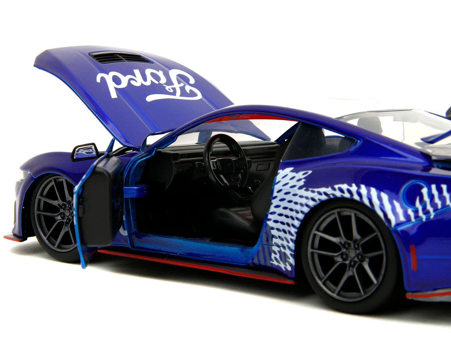 2024 Ford Mustang Dark Horse Candy Blue with White Top and "Mustang Graphics" "Bigtime Muscle" Series 1/24 Diecast Model Car by Jada <h2>2024 Jada</h2> <p>High-quality perfect for collectors enthusias