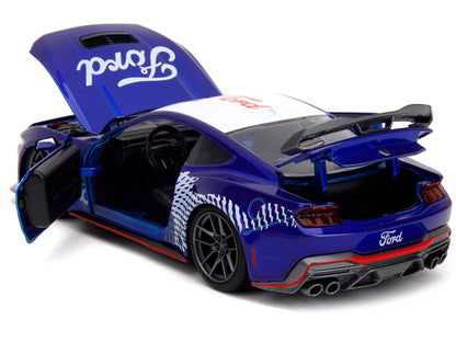 2024 Ford Mustang Dark Horse Candy Blue with White Top and "Mustang Graphics" "Bigtime Muscle" Series 1/24 Diecast Model Car by Jada <h2>2024 Jada</h2> <p>High-quality perfect for collectors enthusias