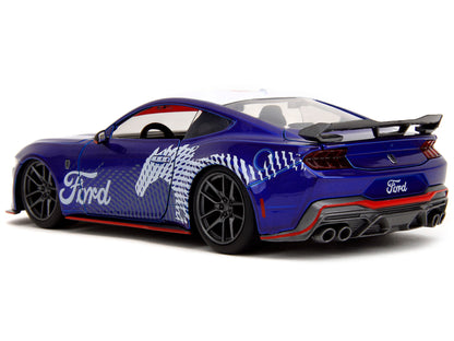 2024 Ford Mustang Dark Horse Candy Blue with White Top and "Mustang Graphics" "Bigtime Muscle" Series 1/24 Diecast Model Car by Jada <h2>2024 Jada</h2> <p>High-quality perfect for collectors enthusias