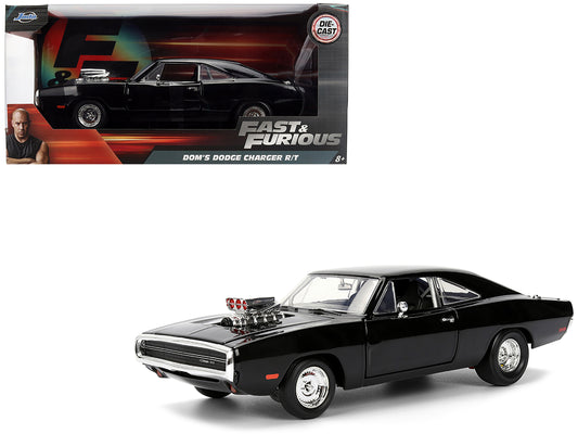 Dom's 1970 Dodge Charger R/T Black "F9" (2021) Movie "Fast & Furious" Series 1/24 T&y Diecast Model Car by Jada