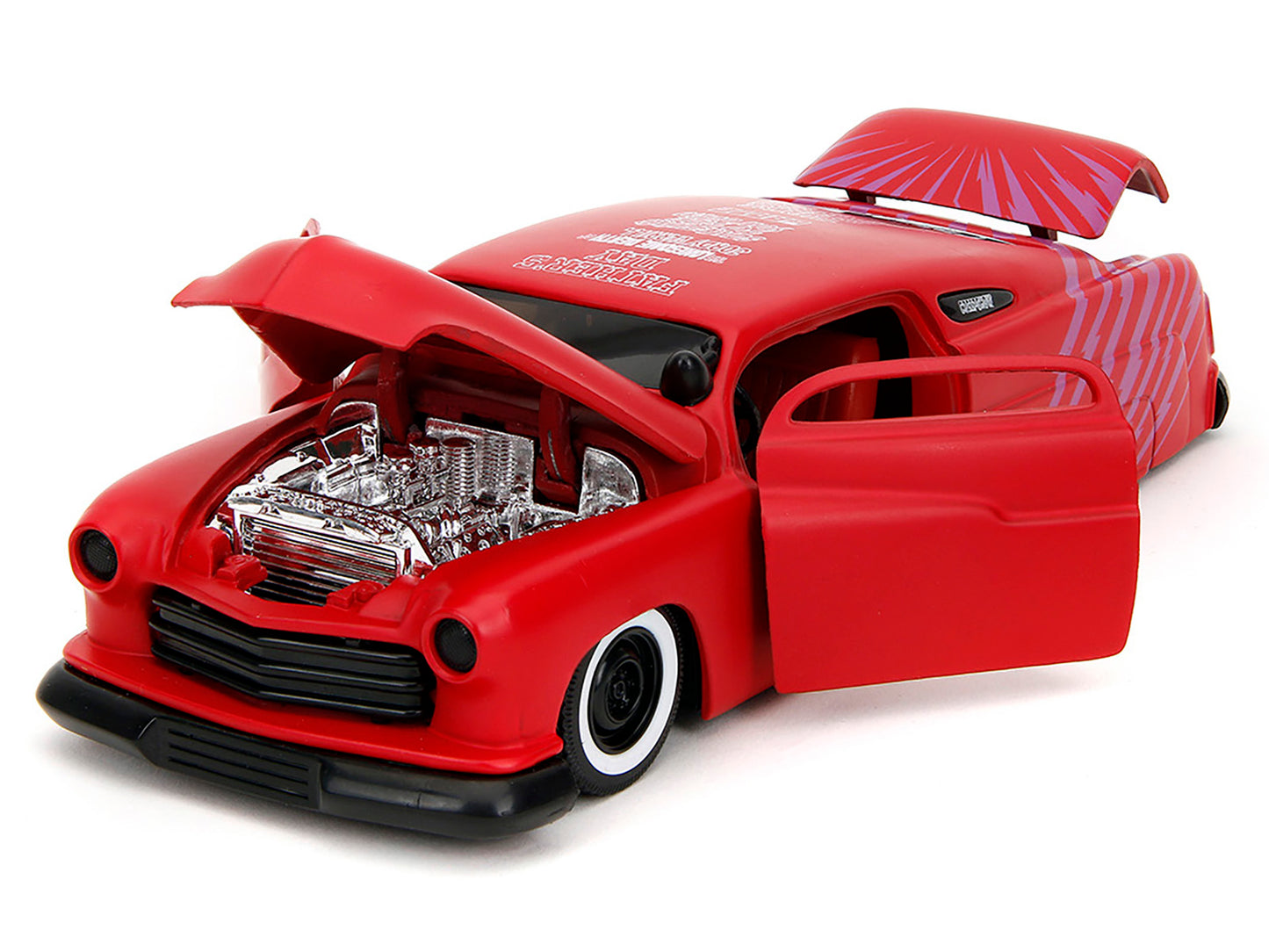 1951 Mercury Matt Red with Purple Stripes and Creep Diecast Figure "Creepshow" (1982) Movie "Hollywood Rides" Series 1/24 Model Car by Jada <h2>1951 Jada</h2> <p>High-quality perfect for collectors en