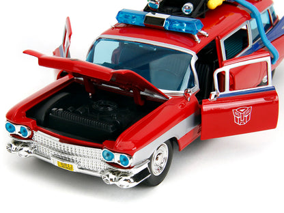 1959 Cadillac Ambulance Ecto-1 Red "Transformers" TV Series - "Ghostbusters" (1984) Movie Crossover "Hollywood Rides" 1/24 Diecast Model Car by Jada <h2>1959 Jada</h2> <p>High-quality perfect for coll