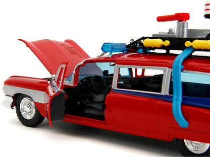 1959 Cadillac Ambulance Ecto-1 Red "Transformers" TV Series - "Ghostbusters" (1984) Movie Crossover "Hollywood Rides" 1/24 Diecast Model Car by Jada <h2>1959 Jada</h2> <p>High-quality perfect for coll