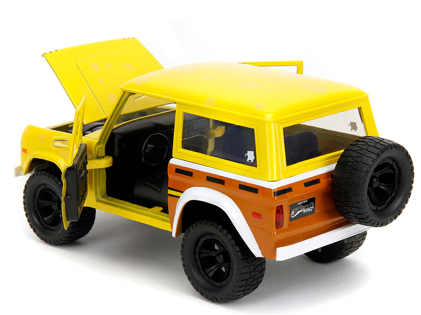 1973 Ford Bronco Yellow with Graphics and SpongeBob SquarePants Diecast Figure "SpongeBob SquarePants" (1999–Current) TV Series "Hollywood Rides" 1/24 Model Car by Jada <h2>1973 Jada</h2> <p>High-qual