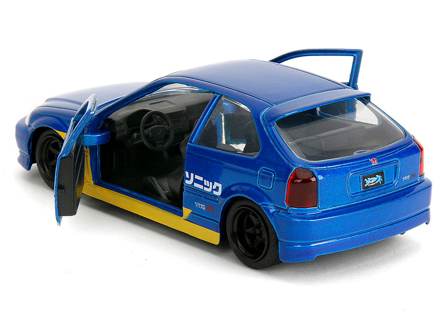1997 Honda Civic Type R Blue Metallic with Graphics "Sonic the Hedgehog" (1991) Video Game "Hollywood Rides" Series 1/32 Diecast Model Car by Jada <h2>1997 Jada</h2> <p>High-quality perfect for collec