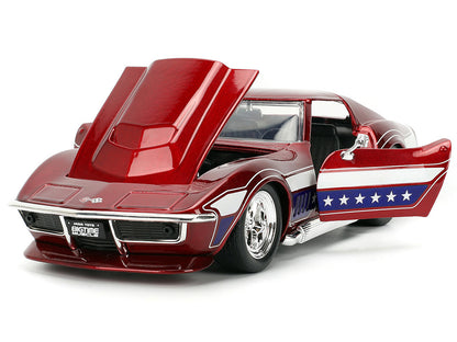 1969 Chevrolet Corvette Stingray ZL1 Red Metallic with Stars and Stripes Graphics "Bigtime Muscle" Series 1/24 Diecast Model Car by Jada <h2>1969 Jada</h2> <p>High-quality perfect for collectors enthu