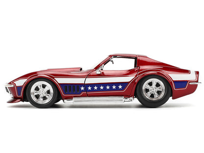 1969 Chevrolet Corvette Stingray ZL1 Red Metallic with Stars and Stripes Graphics "Bigtime Muscle" Series 1/24 Diecast Model Car by Jada <h2>1969 Jada</h2> <p>High-quality perfect for collectors enthu