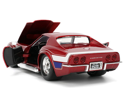 1969 Chevrolet Corvette Stingray ZL1 Red Metallic with Stars and Stripes Graphics "Bigtime Muscle" Series 1/24 Diecast Model Car by Jada <h2>1969 Jada</h2> <p>High-quality perfect for collectors enthu