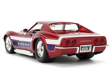 1969 Chevrolet Corvette Stingray ZL1 Red Metallic with Stars and Stripes Graphics "Bigtime Muscle" Series 1/24 Diecast Model Car by Jada <h2>1969 Jada</h2> <p>High-quality perfect for collectors enthu
